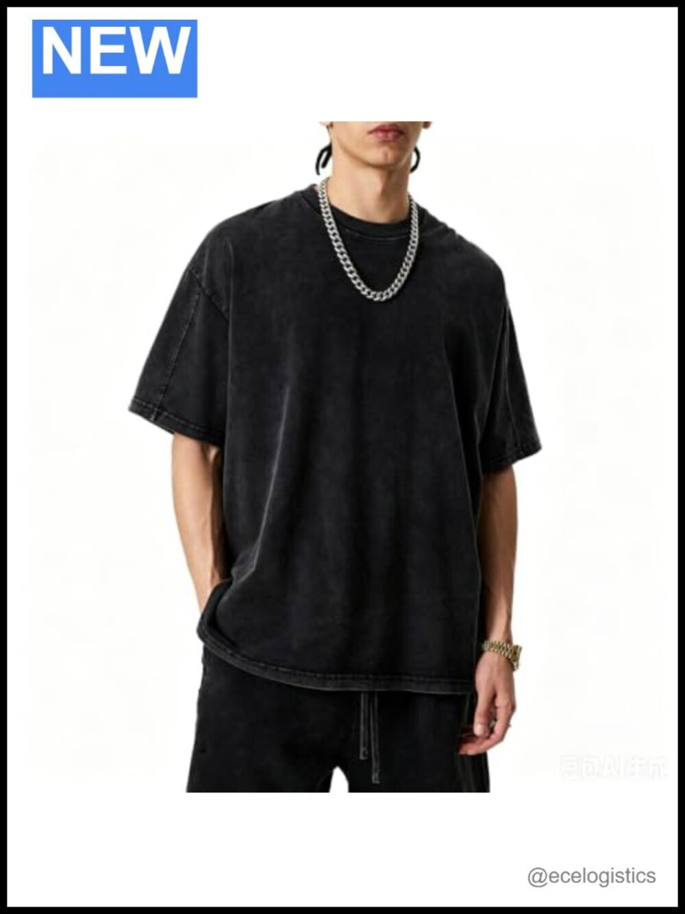 Acid Wash Oversized Heavyweight Cotton Tee Set